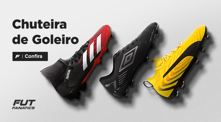 ¡Ven a ver las botas de fútbol Fut! Bota de portero con pancarta.