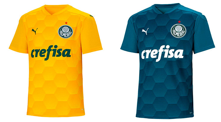Las camisetas de local y visitante del portero Nueva camiseta del Palmeiras: equipación de portero